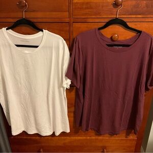 Universal Standard T-Rex in White & Faded Plum Size L 22-24